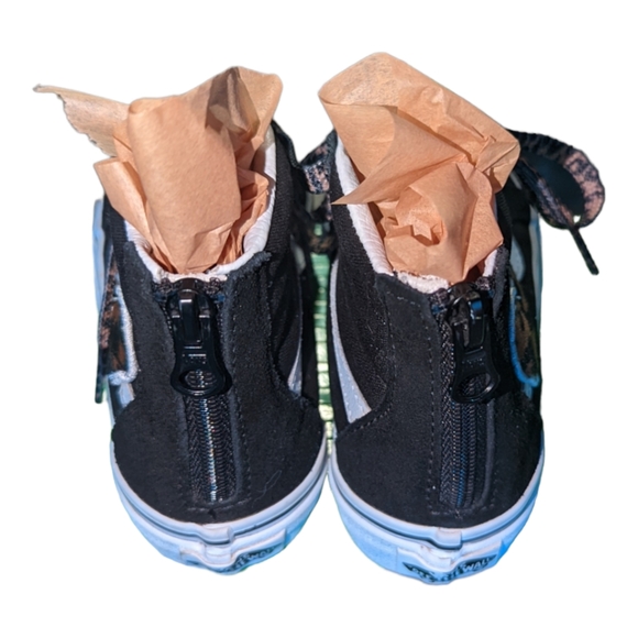 Black & Leopard Old School Vans - Picture 3 of 5